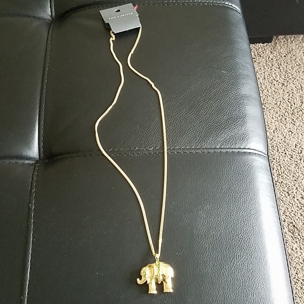 Gold elephant necklace